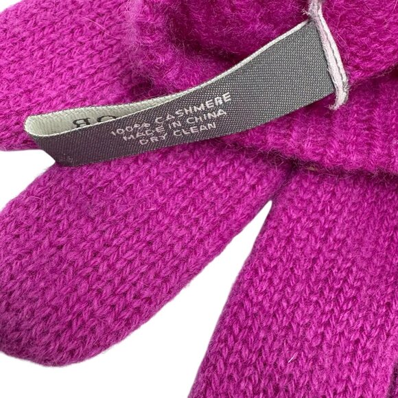 Ann Taylor Vintage Womens Cashmere Gloves Fuchsia Pink - Picture 6 of 6
